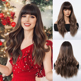 Dark Brown Synthetic Wig - MARKETPLACE | Brown, Fringe, Synthetic Hair | Milk & Honey Wigs