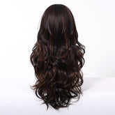 Dark Brown Wig Caramel Highlights Wig - MARKETPLACE | Brown, Fringe, Synthetic Hair | Milk & Honey Wigs