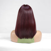 Dark Burgundy Straight with Full Bangs Wig - MARKETPLACE | Red, Fringe, Synthetic Hair | Milk & Honey Wigs