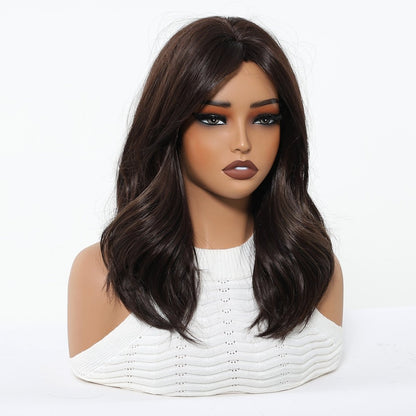 Dark Chocolate Brown synthetic lace front wig | Milk &amp; Honey Wigs