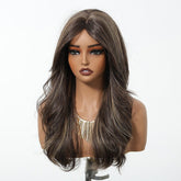 Dark Chocolate Brown with Honey Highlights Wig - MARKETPLACE | Brown, Fringe, Synthetic Hair | Milk & Honey Wigs