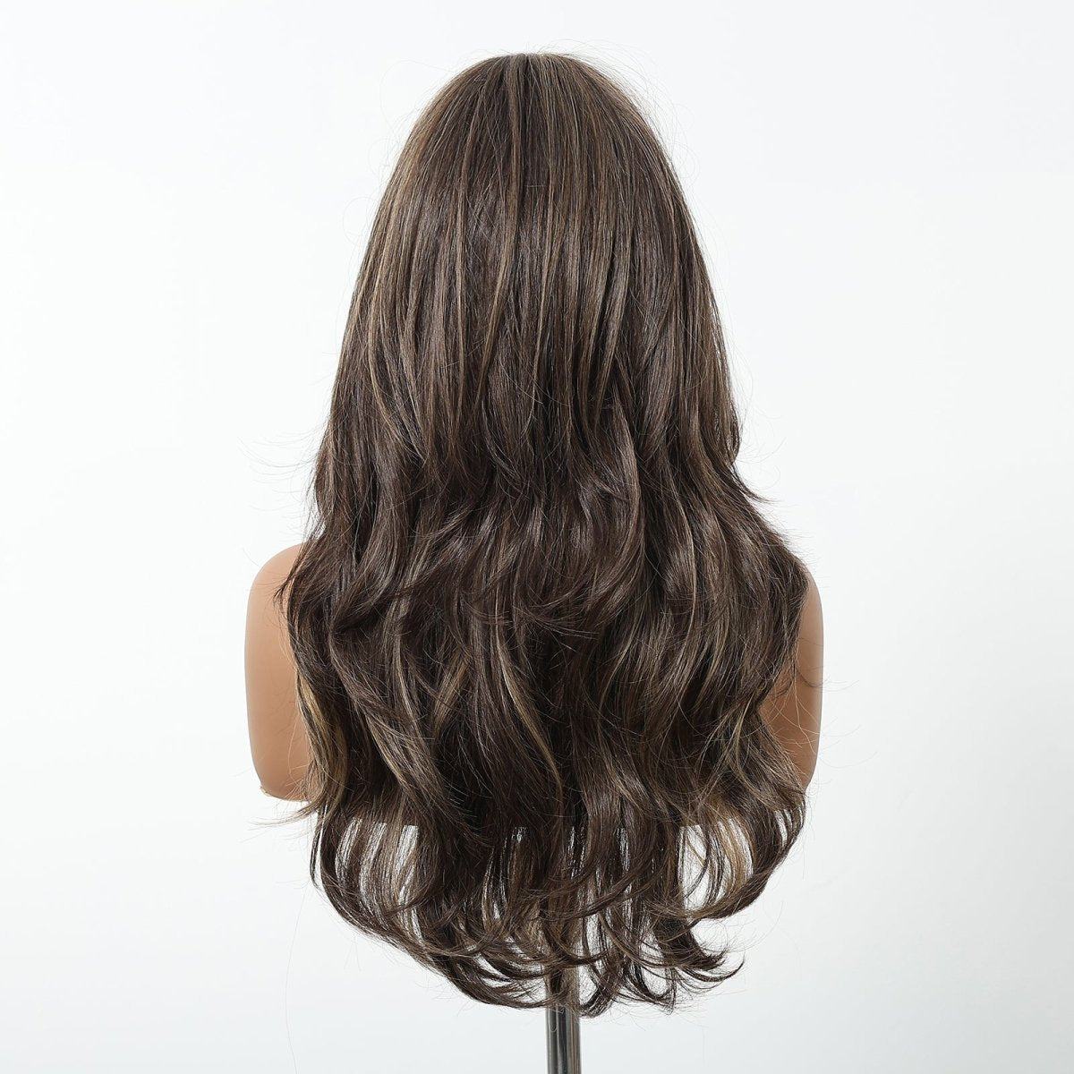 Dark Chocolate Brown with Honey Highlights Wig - MARKETPLACE | Brown, Fringe, Synthetic Hair | Milk &amp; Honey Wigs