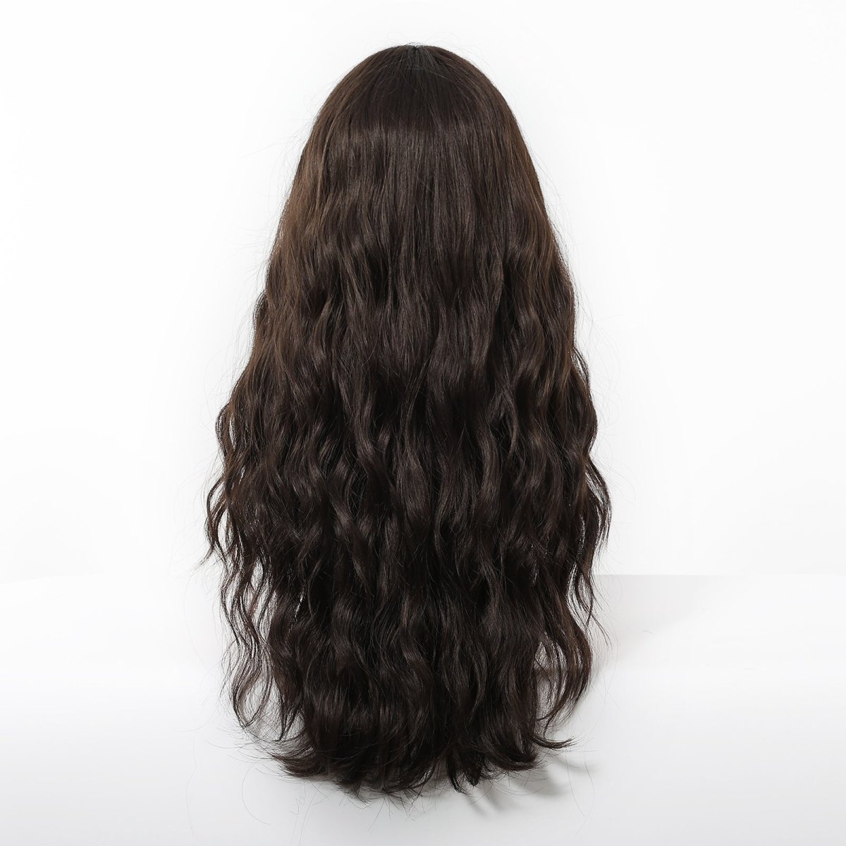 Dark Chocolate Wavy Wig with Full Fringe - MARKETPLACE | Brown, Fringe, Synthetic Hair | Milk &amp; Honey Wigs