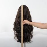 Dark Chocolate Wavy Wig with Full Fringe - MARKETPLACE | Brown, Fringe, Synthetic Hair | Milk & Honey Wigs