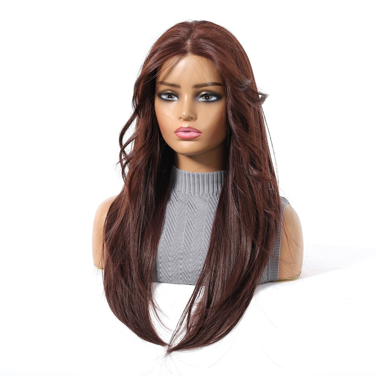 Dark Copper 20" 13x6 Lace Front Wig - MARKETPLACE | Brown, 13x6 Lace Front, Synthetic Hair | Milk &amp; Honey Wigs