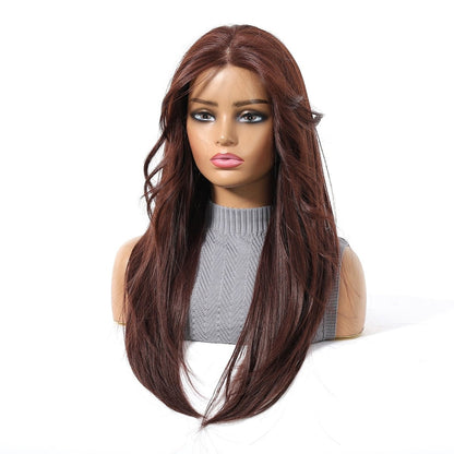 Dark copper 20 inch synthetic lace front wig | Milk &amp; Honey Wigs