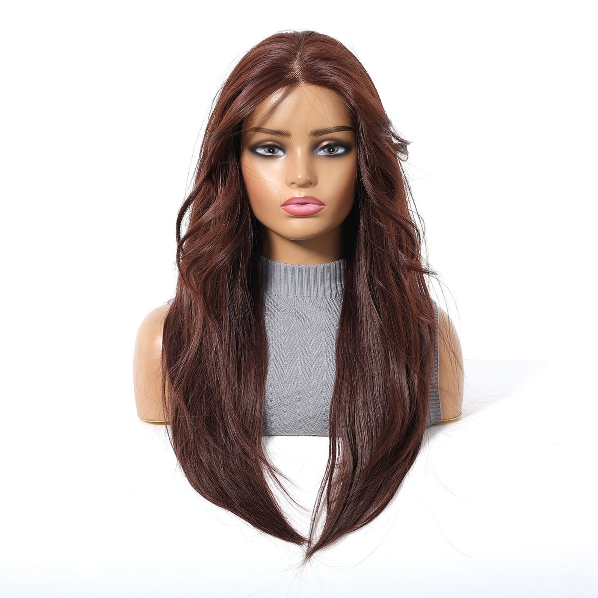 Dark Copper 20" 13x6 Lace Front Wig - MARKETPLACE | Brown, 13x6 Lace Front, Synthetic Hair | Milk &amp; Honey Wigs