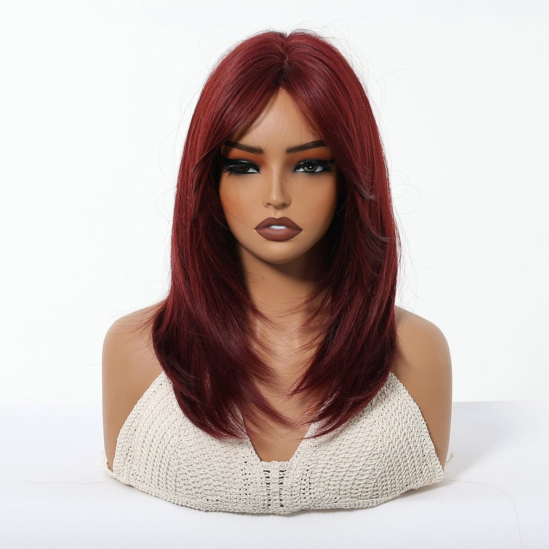 Deep Burgundy Red Layers Wig - MARKETPLACE | Red, Fringe, Synthetic Hair | Milk &amp; Honey Wigs