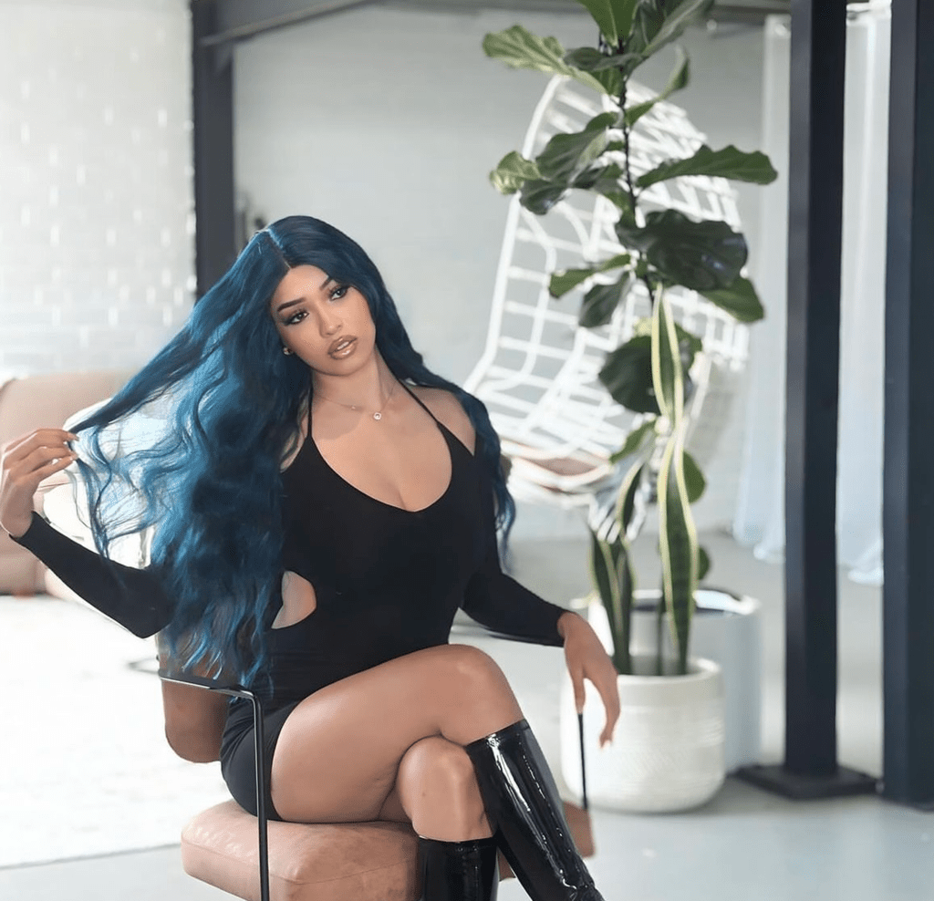 DELILAH - Teal Blue - Lace Front Wig | Blue, 28 Inch+, T-Part Lace Front, Synthetic Hair | Milk &amp; Honey Wigs