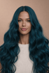 DELILAH - Teal Blue - Lace Front Wig | Blue, 28 Inch+, T-Part Lace Front, Synthetic Hair | Milk & Honey Wigs