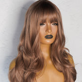 DEMI - Brown - Fringe Wig | Brown, 26 Inch, Fringe, Synthetic Hair | Milk & Honey Wigs