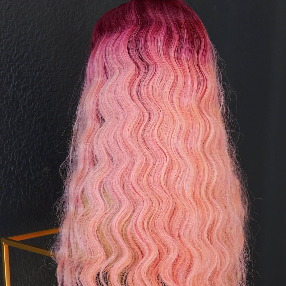DREW - Ombre Pink - Lace Front Wig | Pink, 26 Inch, T-Part Lace Front, Synthetic Hair | Milk &amp; Honey Wigs