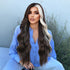 Ebony Waves with Front Platinum Highlights  Wig - MARKETPLACE | Black, Fringe, Synthetic Hair | Milk & Honey Wigs