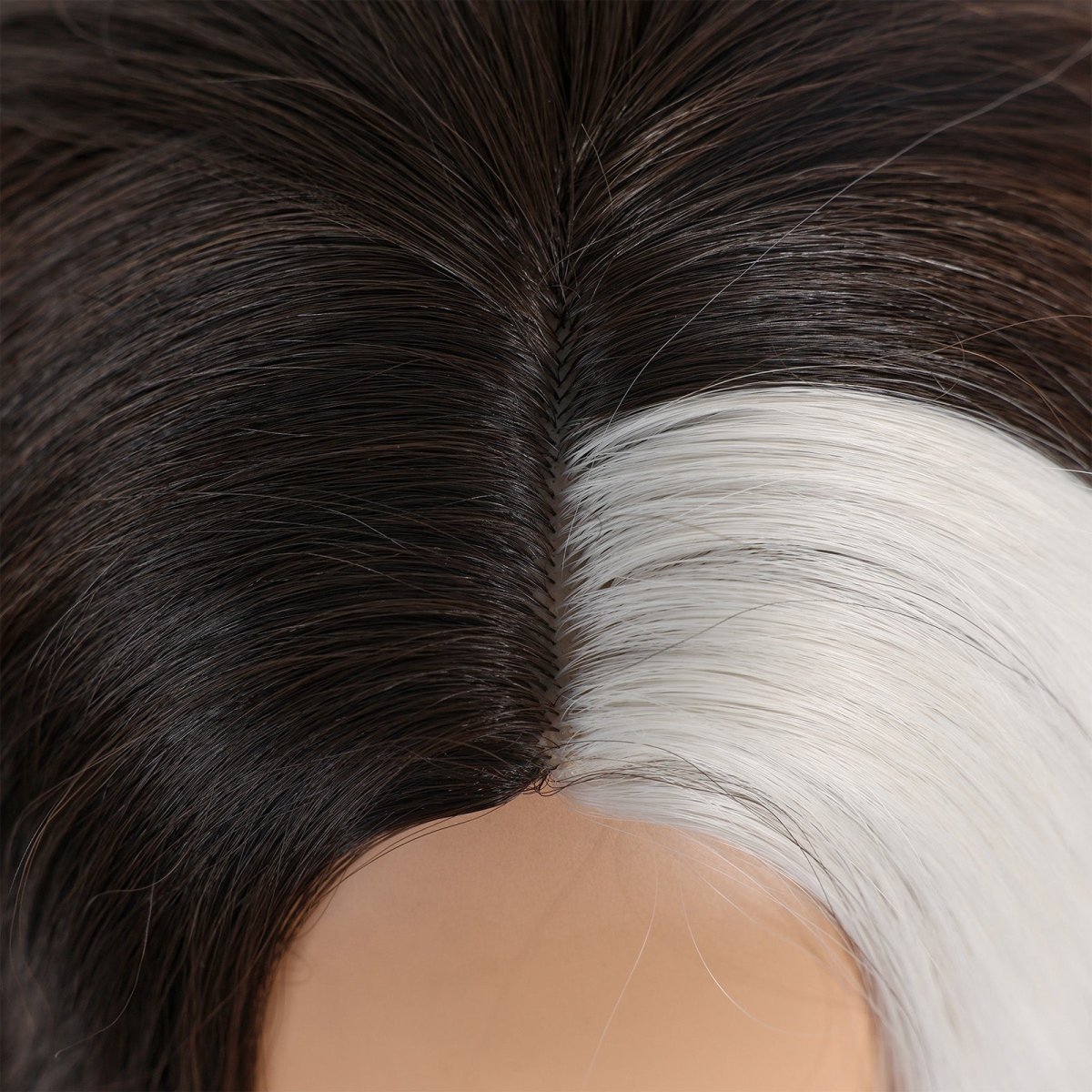Ebony Waves with Front Platinum Highlights  Wig - MARKETPLACE | Black, Fringe, Synthetic Hair | Milk &amp; Honey Wigs