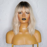 EDEN - Ombre Blonde - Fringe Wig | Blonde, 12 Inch & Shorter, Fringe, Synthetic Hair | Milk & Honey Wigs