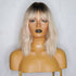 EDEN ombre blonde synthetic natural wave fringe wig | Milk & Honey Wigs