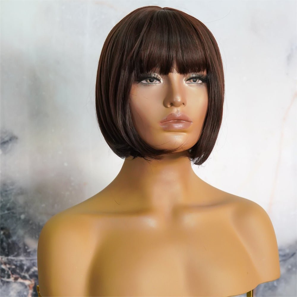 ELLE Dark Brown Fringe Wig | Milk &amp; Honey Wigs