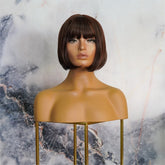 ELLE Dark Brown Fringe Wig | Milk & Honey Wigs