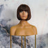 ELLE dark brown synthetic straight bob fringe wig | Milk & Honey Wigs