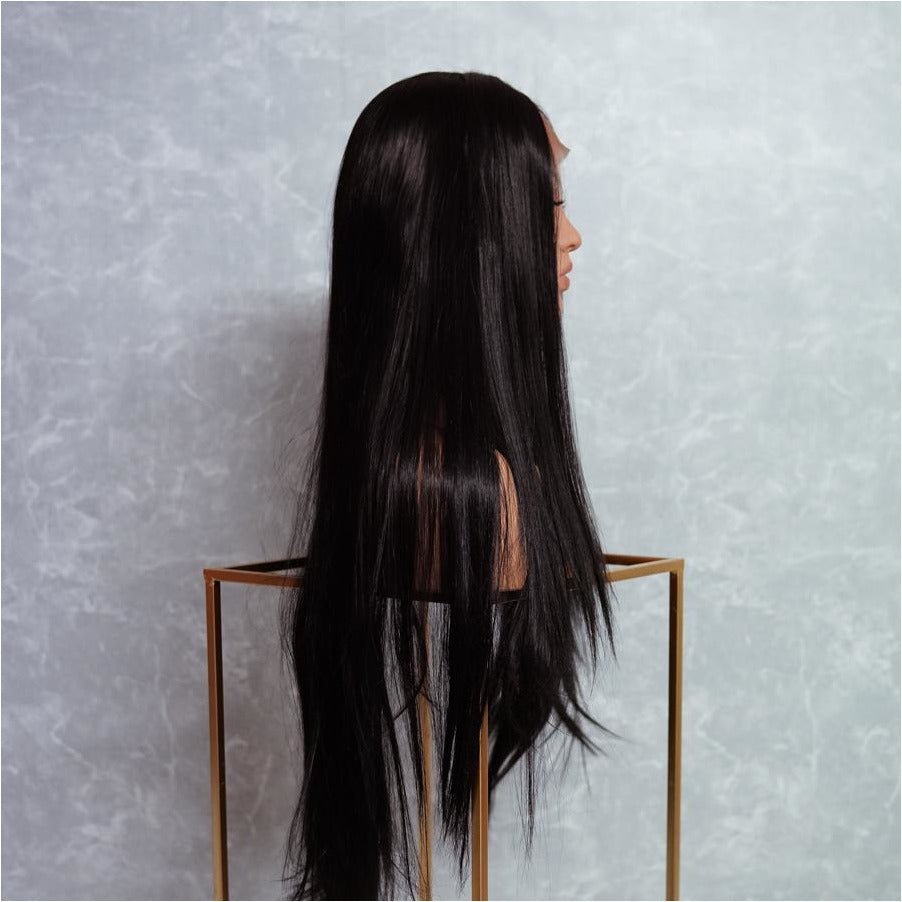 EMMA - Black - Lace Front Wig | Black, 28 Inch+, T-Part Lace Front, Synthetic Hair | Milk &amp; Honey Wigs