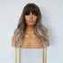 ERIN brown ombre synthetic natural wave fringe wig | Milk & Honey Wigs
