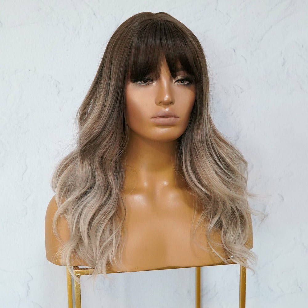 ERIN Brown Ombre Fringe Wig - Milk &amp; Honey Wigs