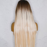 ESTELLE - Brown Ombre - Lace Front Wig | Blonde, 28 Inch+, 13x4 Lace Front, Synthetic Hair | Milk & Honey Wigs
