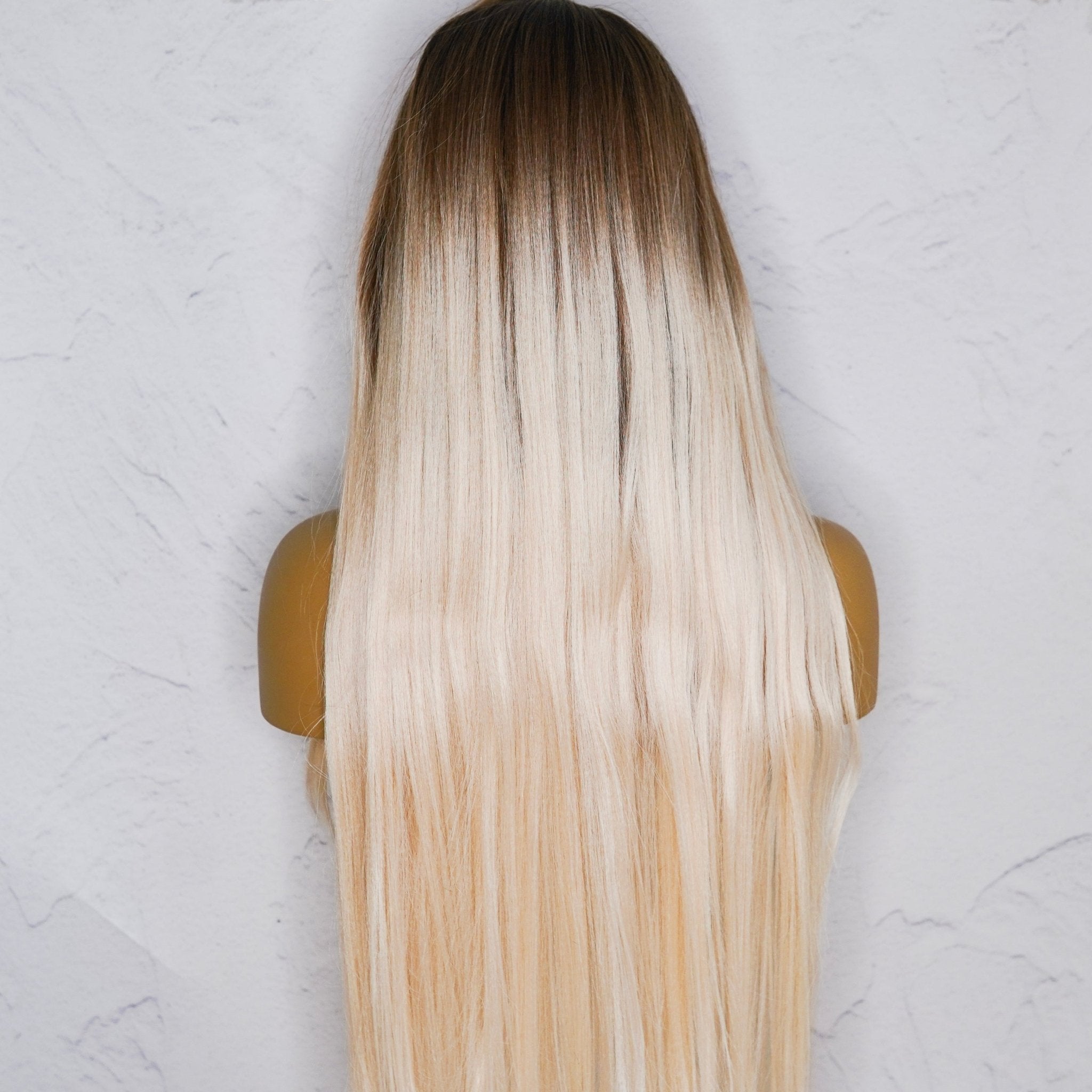 ESTELLE - Brown Ombre - Lace Front Wig | Blonde, 28 Inch+, 13x4 Lace Front, Synthetic Hair | Milk &amp; Honey Wigs