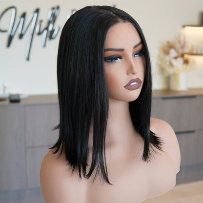 ESTER Black synthetic straight lace front bob | Milk &amp; Honey Wigs