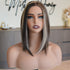 ESTER Brown Lowlights synthetic straight lace front bob | Milk & Honey Wigs
