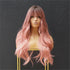 EVA pink ombre synthetic wavy fringe wig | Milk & Honey Wigs