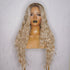 EVADNE ombre blonde synthetic natural wave lace front wig | Milk & Honey Wigs