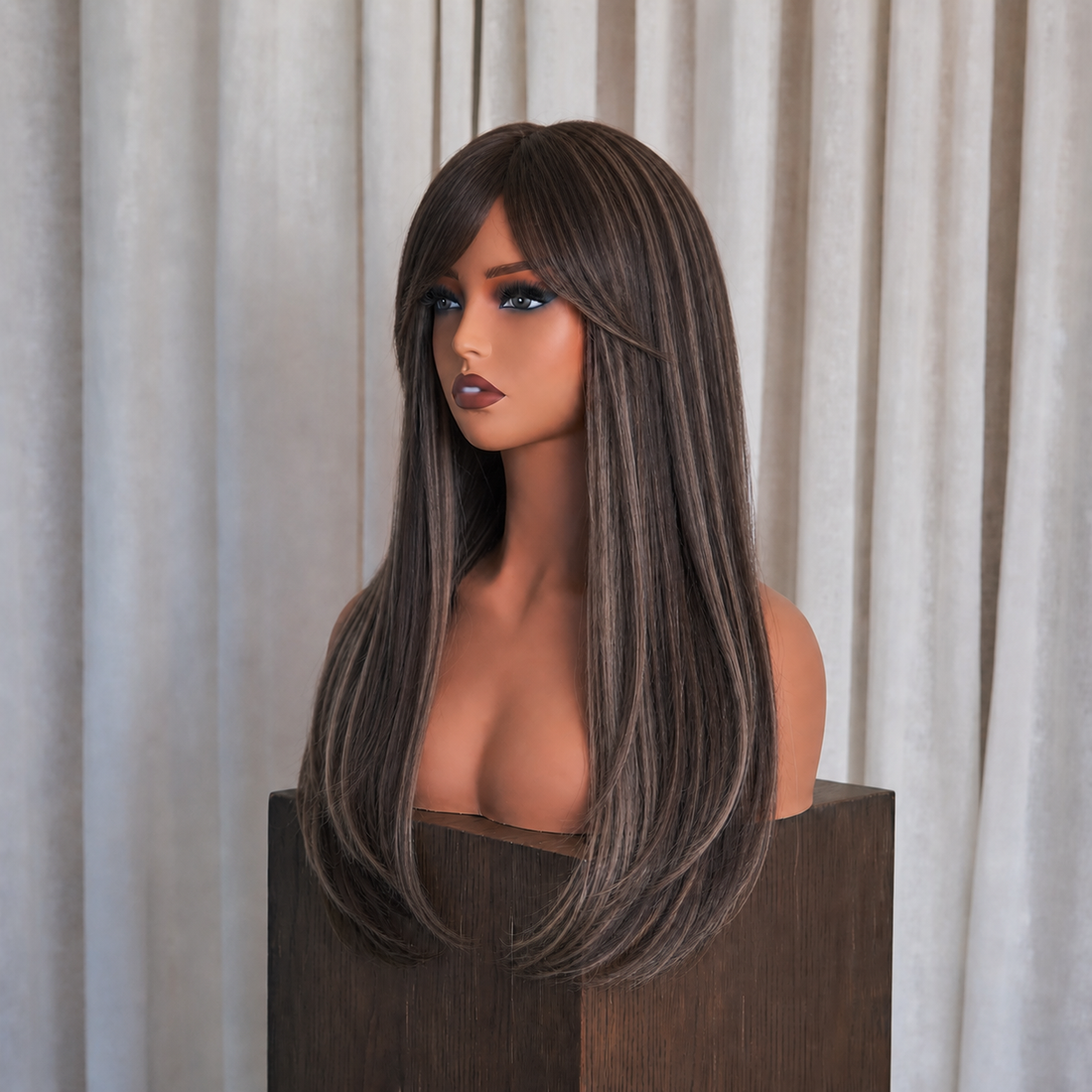 IVY - Brown Ombre - Fringe Wig