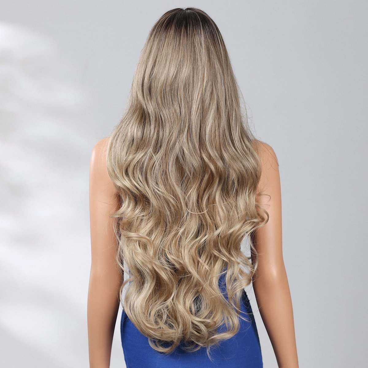 Extra Long Dark Blonde Wavy Fringe Wig - MARKETPLACE | Blonde, Fringe, Synthetic Hair | Milk &amp; Honey Wigs