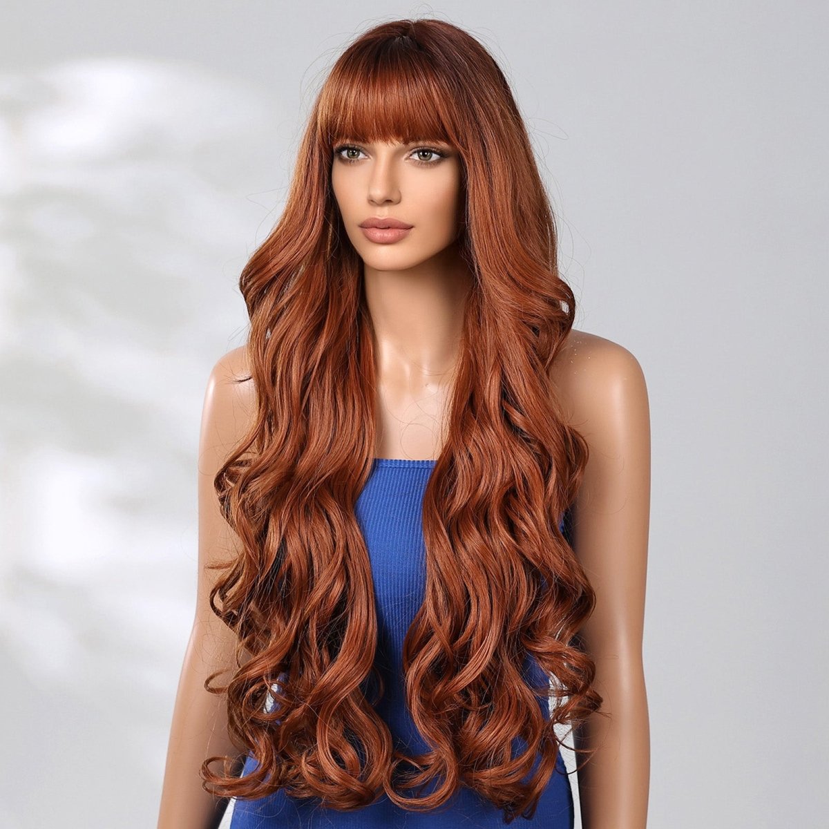 Extra Long Ginger Wavy Fringe Wig - MARKETPLACE | Ginger, Fringe, Synthetic Hair | Milk &amp; Honey Wigs