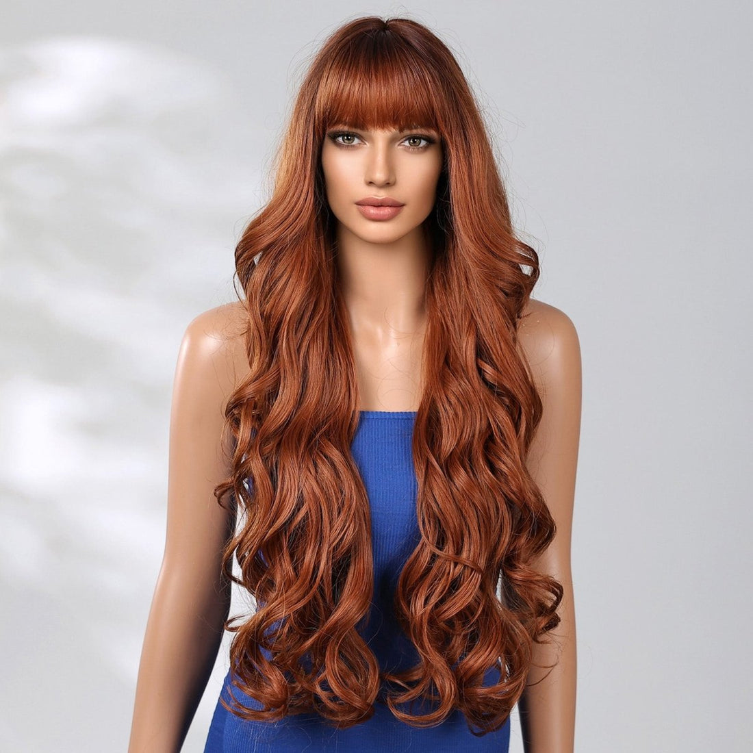 Extra Long Ginger Wavy Fringe Wig - MARKETPLACE | Ginger, Fringe, Synthetic Hair | Milk &amp; Honey Wigs