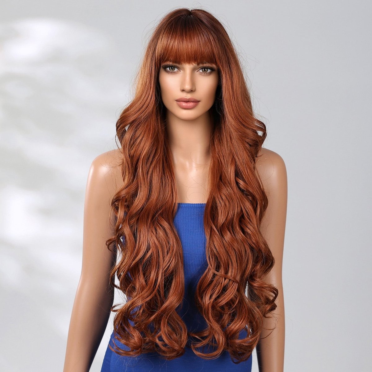 Extra Long Ginger Wavy Fringe Wig - MARKETPLACE | Ginger, Fringe, Synthetic Hair | Milk &amp; Honey Wigs
