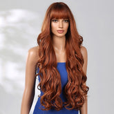 Extra Long Ginger Wavy Fringe Wig - MARKETPLACE | Ginger, Fringe, Synthetic Hair | Milk & Honey Wigs