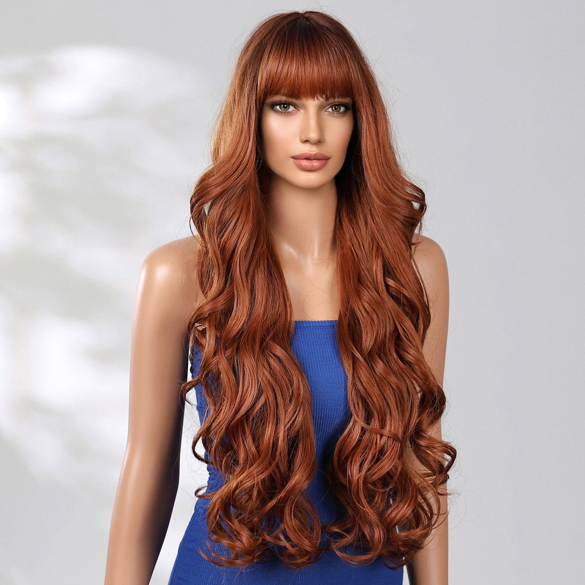 Extra Long Ginger Wavy Fringe Wig - MARKETPLACE | Ginger, Fringe, Synthetic Hair | Milk &amp; Honey Wigs