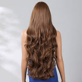 Extra Long Medium Brown Wavy Fringe Wig - MARKETPLACE | Brown, Fringe, Synthetic Hair | Milk & Honey Wigs
