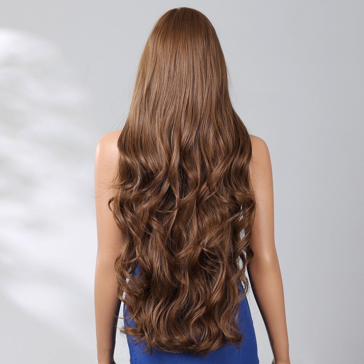 Extra Long Medium Brown Wavy Fringe Wig - MARKETPLACE | Brown, Fringe, Synthetic Hair | Milk &amp; Honey Wigs