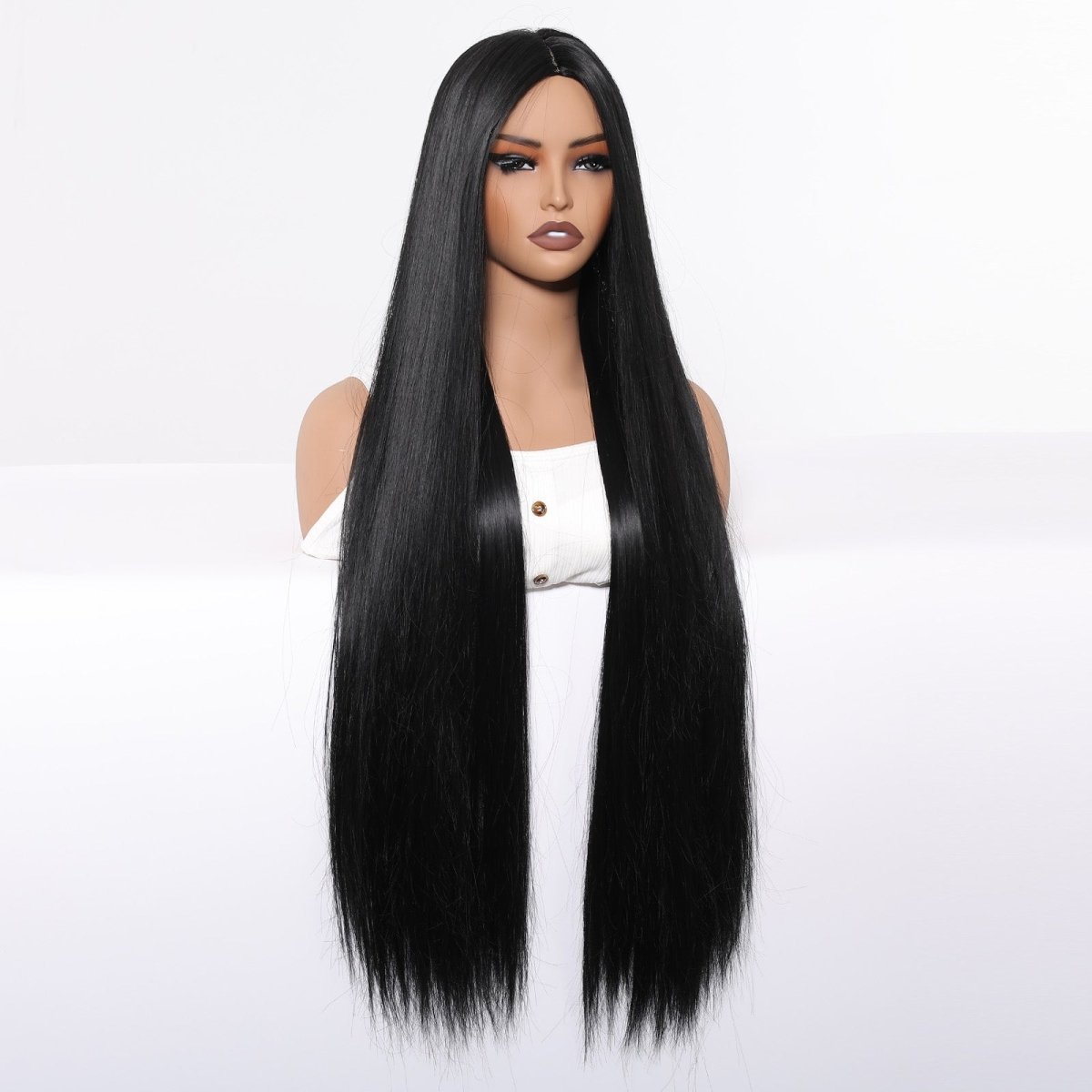 Extra Long Sleek Black Wig - MARKETPLACE | Black, Fringe, Synthetic Hair | Milk &amp; Honey Wigs