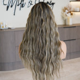 FAYE - Mocha - Lace Front Wig | Brown, 22 Inch, T-Part Lace Front, Synthetic Hair | Milk & Honey Wigs