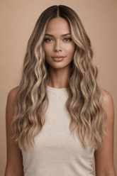 FAYE - Mocha - Lace Front Wig | Brown, 22 Inch, T-Part Lace Front, Synthetic Hair | Milk & Honey Wigs