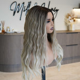 FAYE - Ombre Brown - Lace Front Wig | Brown, 22 Inch, T-Part Lace Front, Synthetic Hair | Milk & Honey Wigs
