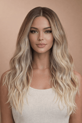 FAYE - Ombre Brown - Lace Front Wig | Brown, 22 Inch, T-Part Lace Front, Synthetic Hair | Milk & Honey Wigs