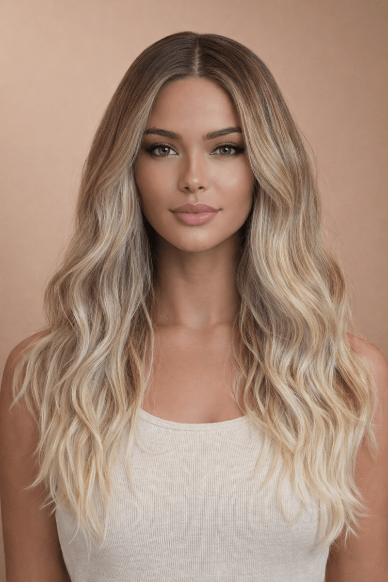 FAYE - Ombre Brown - Lace Front Wig | Brown, 22 Inch, T-Part Lace Front, Synthetic Hair | Milk &amp; Honey Wigs