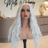 FAYE White Blonde 22" Lace Front Wig - Milk & Honey Wigs