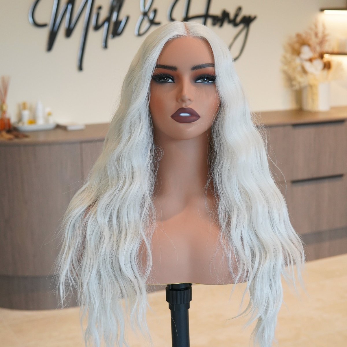 FAYE White Blonde 22" Lace Front Wig - Milk &amp; Honey Wigs