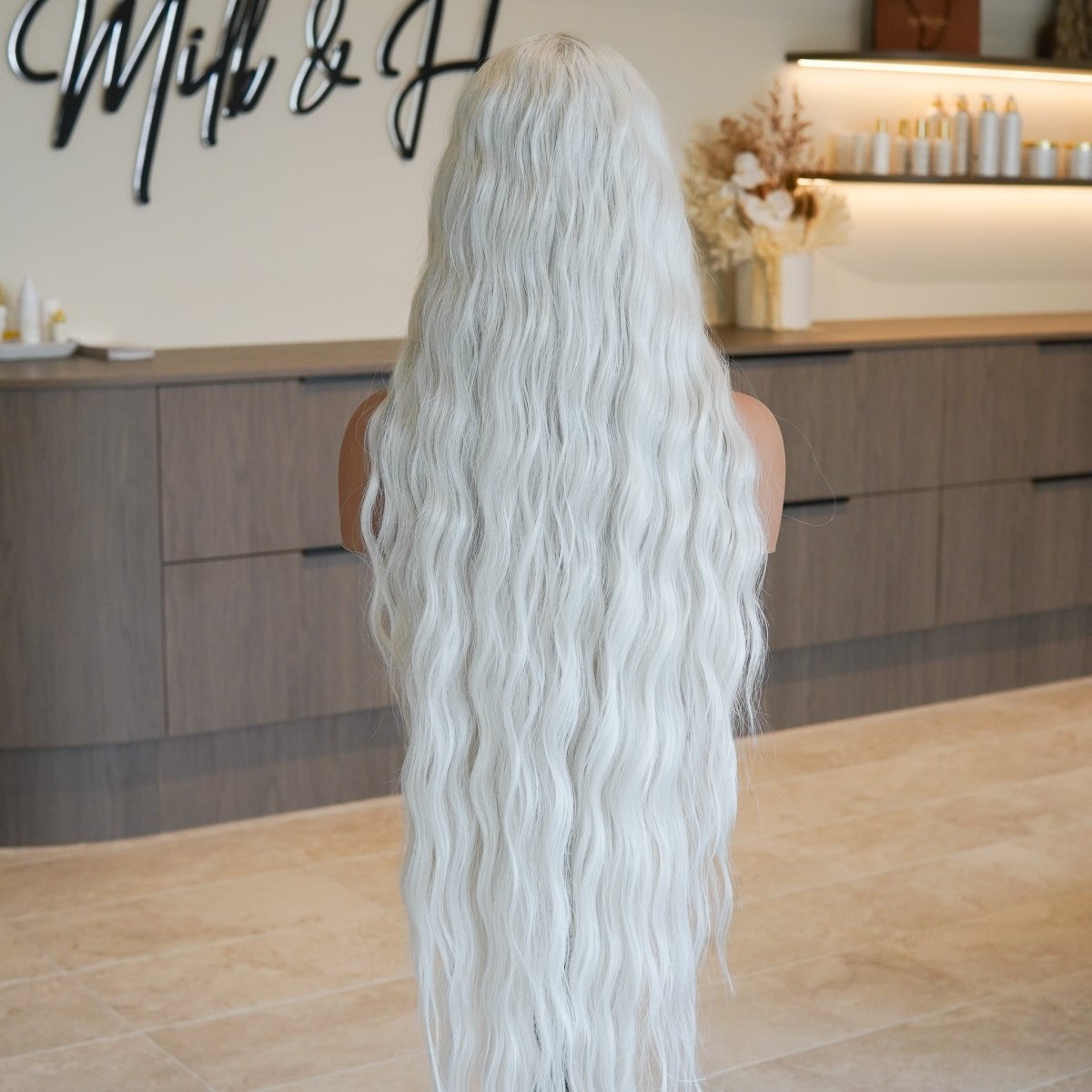 FAYE White Blonde 36" Lace Front Wig - Milk &amp; Honey Wigs